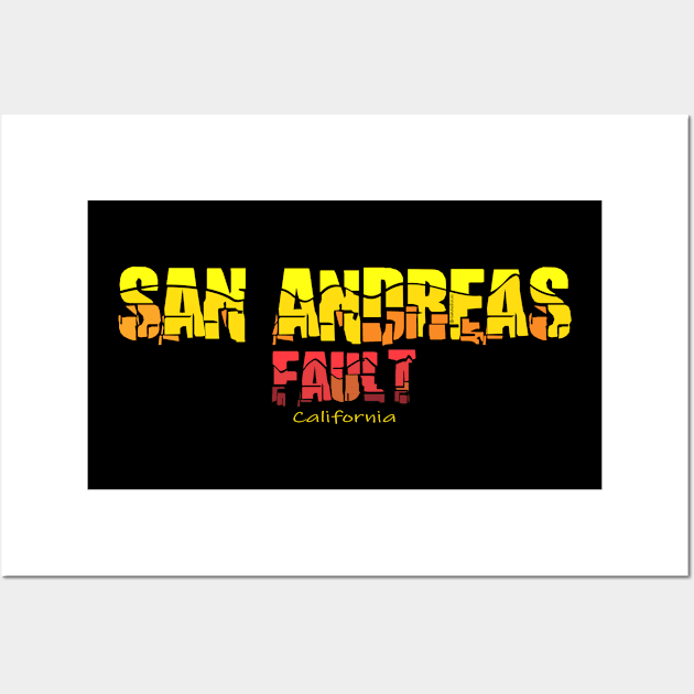 San Andreas Fault - California State Wall Art by comancha